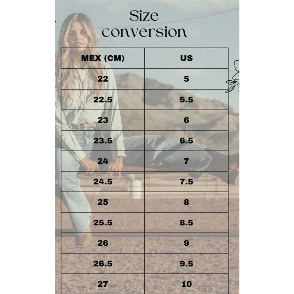 Rio Grande Leather Cowboy Girl Boots Women Sz 7 Light Blue Pointed Toe Slip-On - Picture 15 of 15